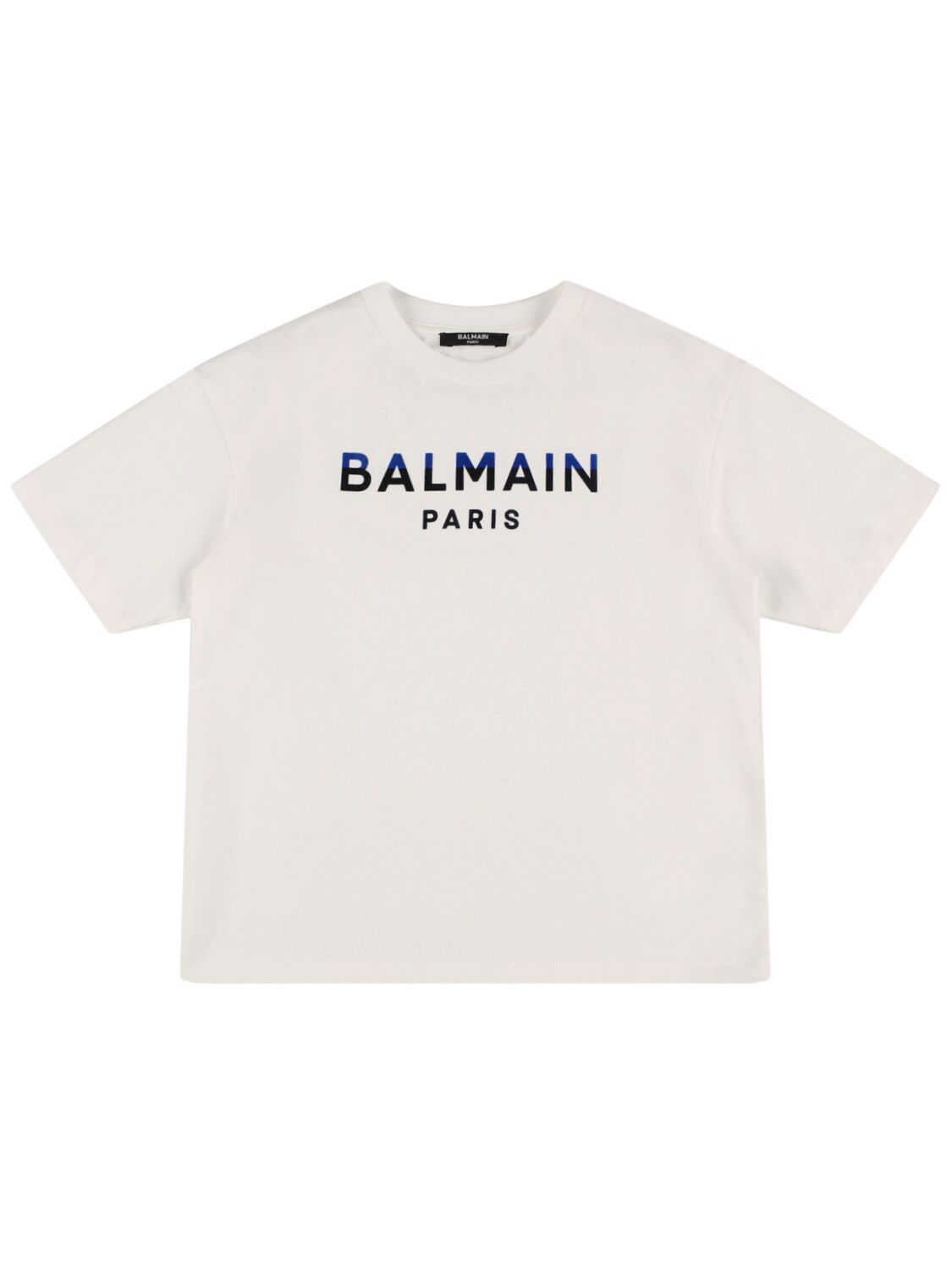 Balmain Cotton Jersey T-shirt W/ Logo In White