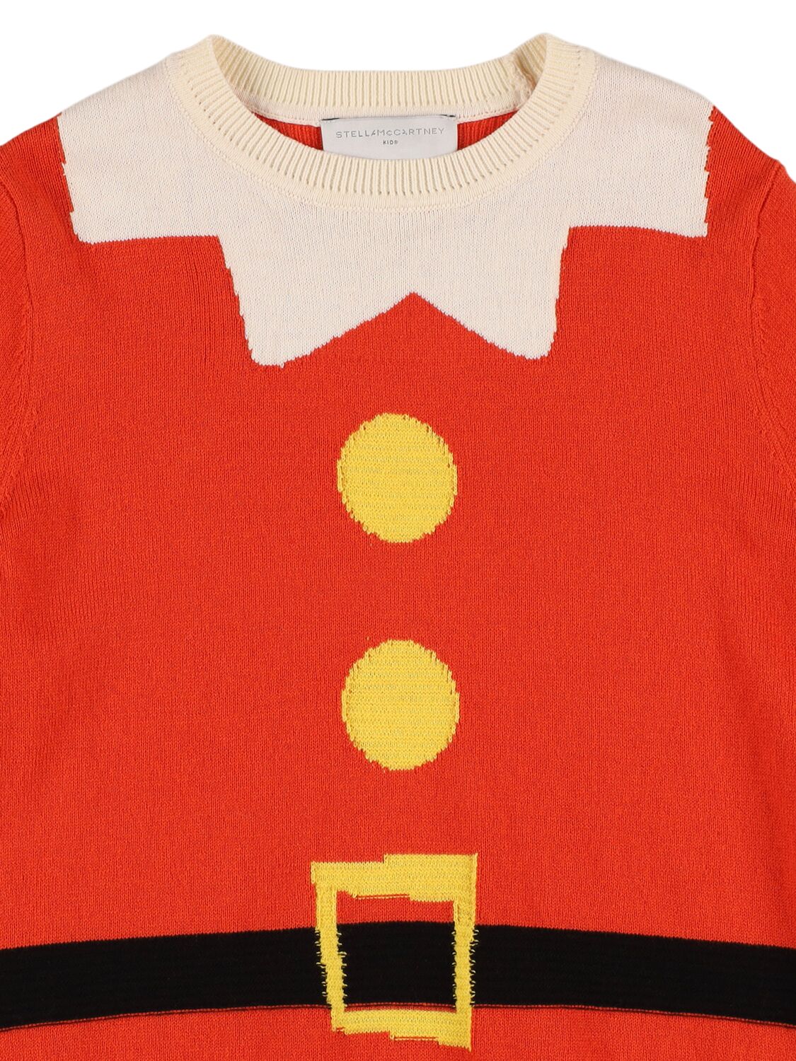 Shop Stella Mccartney Cotton & Wool Christmas Sweater In Red