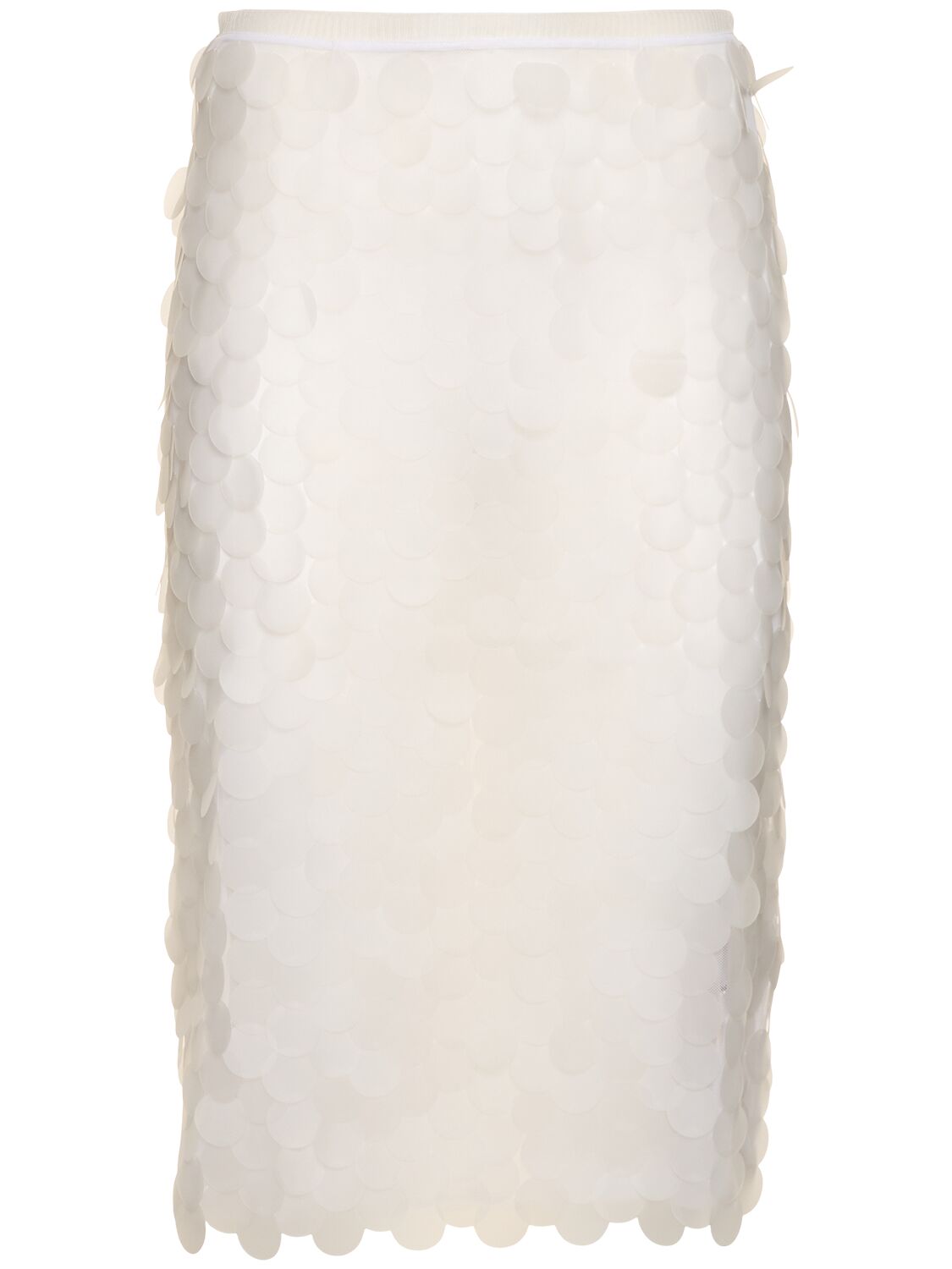 16arlington Delta Round Sequined Skirt In White