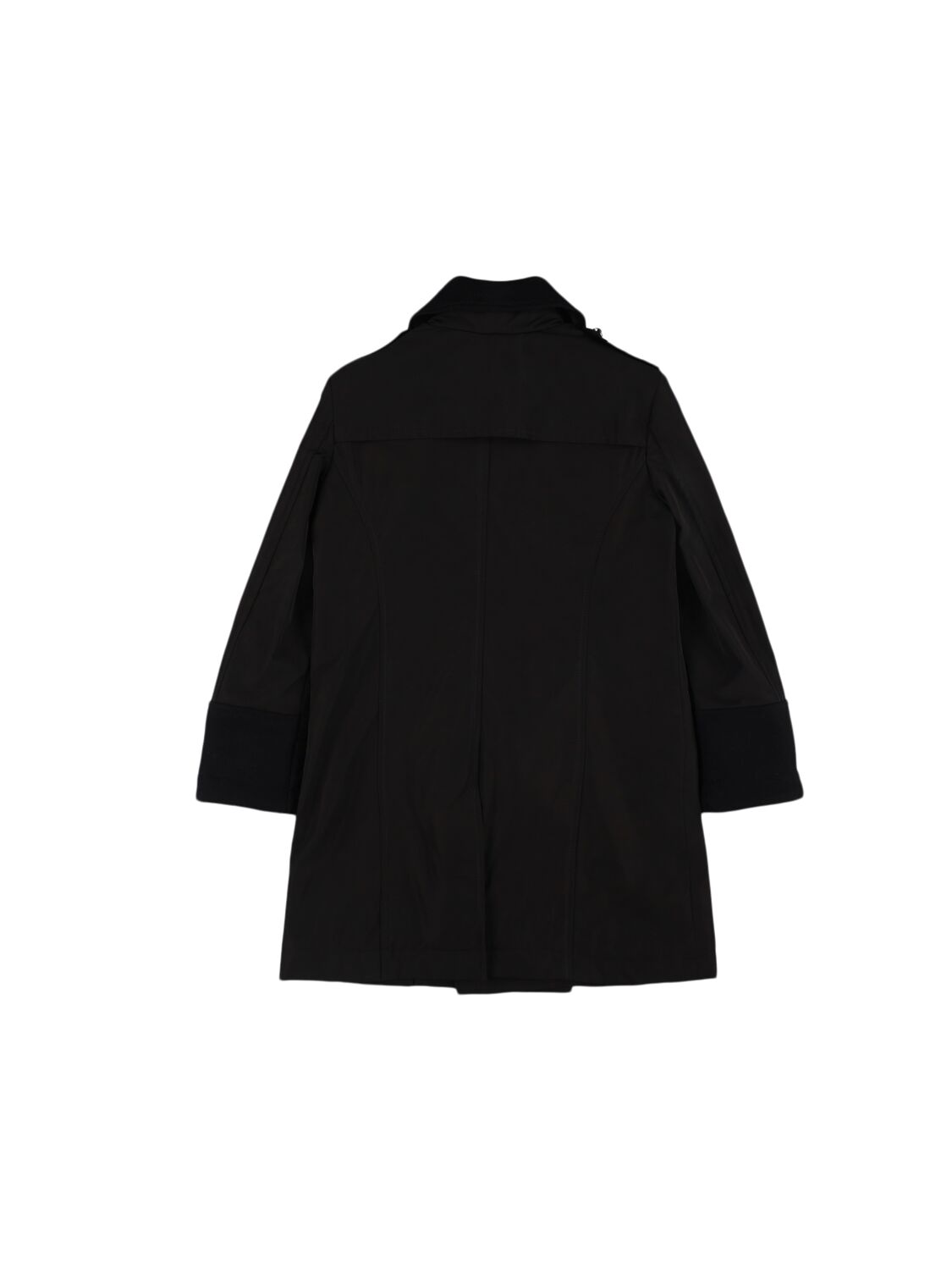 Shop Balmain Cotton Blend Double Breast Coat In Black