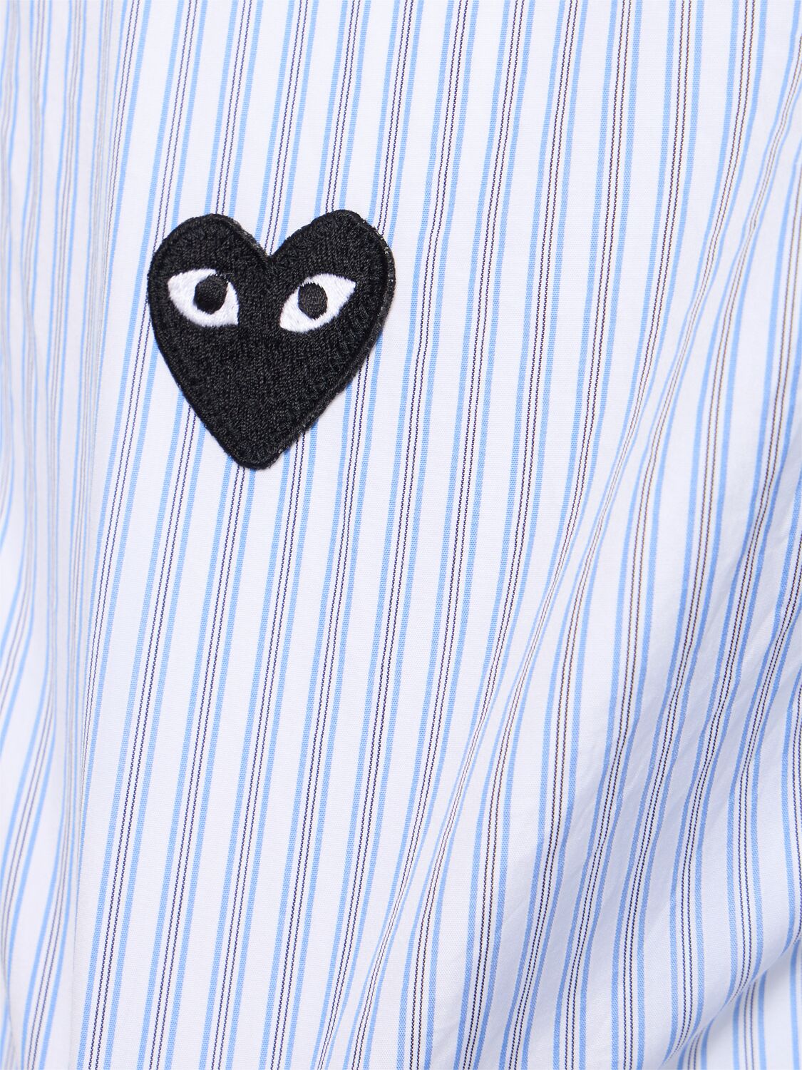 Shop Comme Des Garçons Play Play Cotton Striped Shirt In 블루