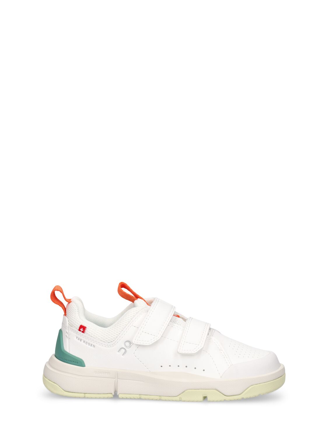 On Kids' The Roger Sneakers In White,green