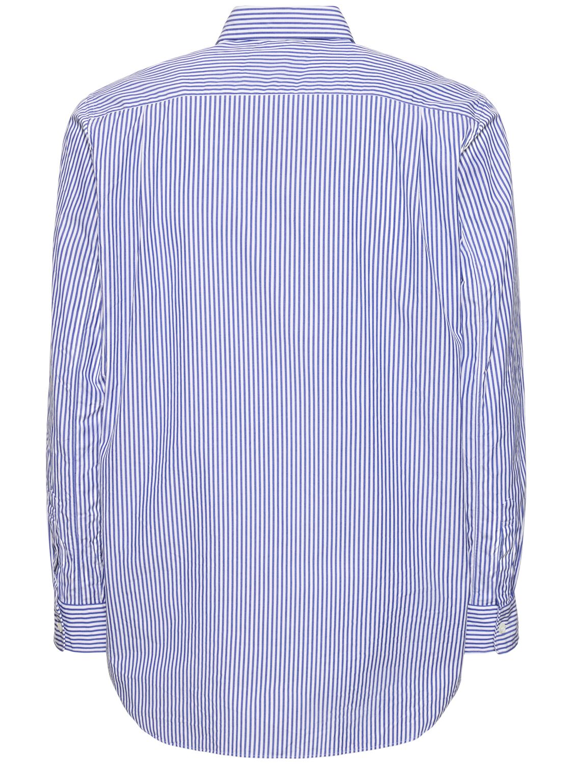 Shop Comme Des Garçons Play Play Cotton Striped Shirt In 블루