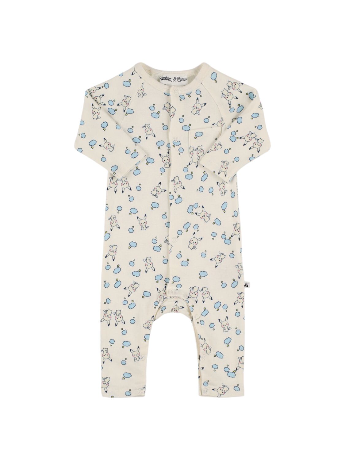 Bonpoint All Over Print Cotton Jersey Romper In White
