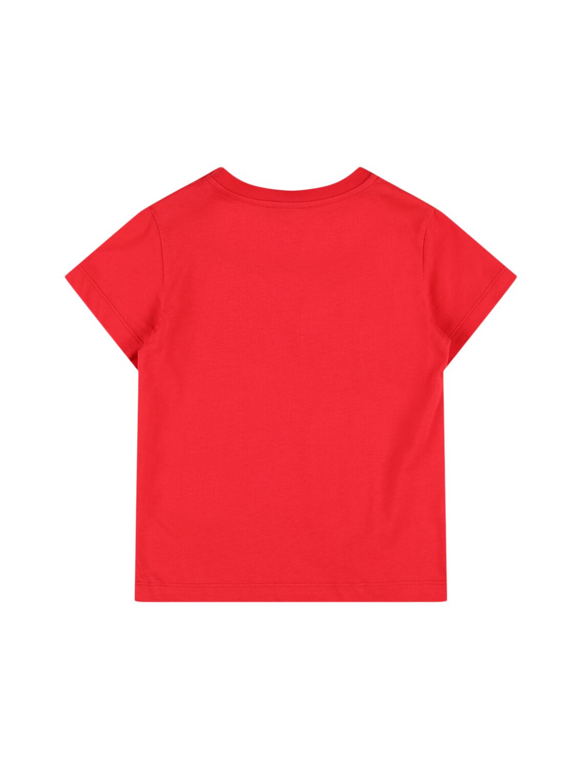 Shop Balmain Logo Printed Cotton Jersey T-shirt In Red