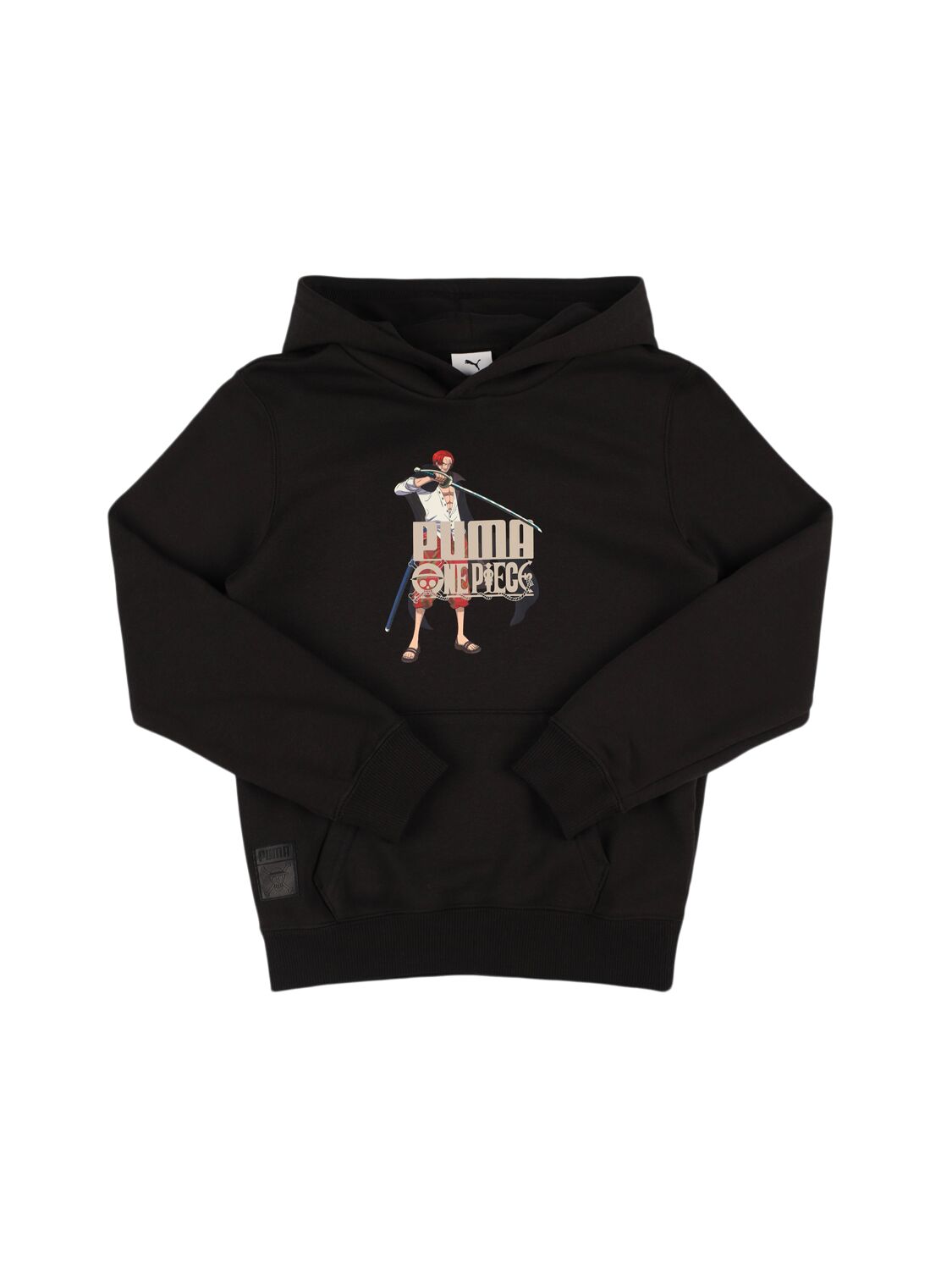 Puma Kids' One Piece Print Cotton Blend Sweatshirt In Black