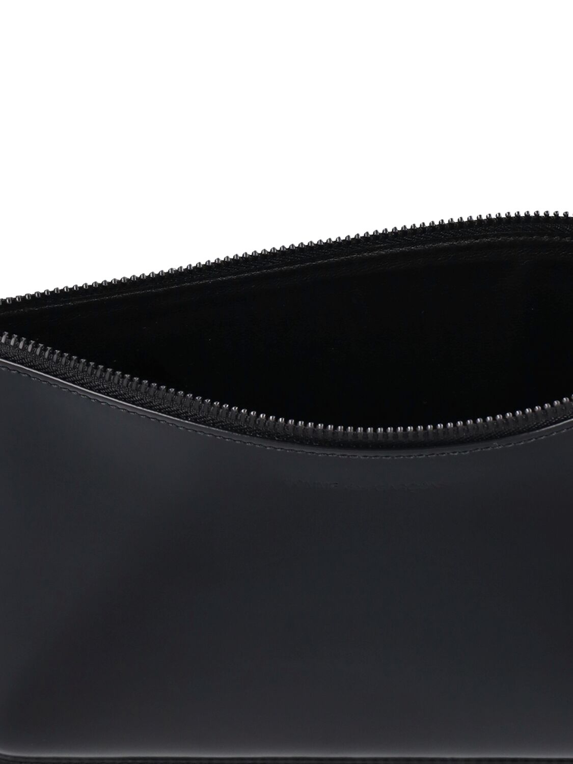Shop Comme Des Garçons Zipper Medley Leather Pouch In Black