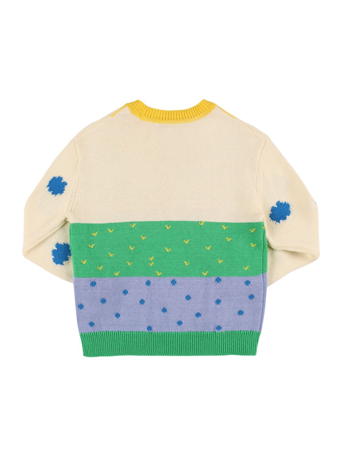Stella Mccartney Cotton & Wool Knit Intarsia Sweater In Multicolor