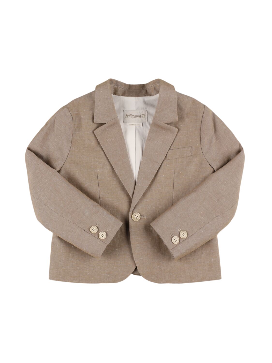 Bonpoint Kids' Linen & Cotton Blazer In Light Brown