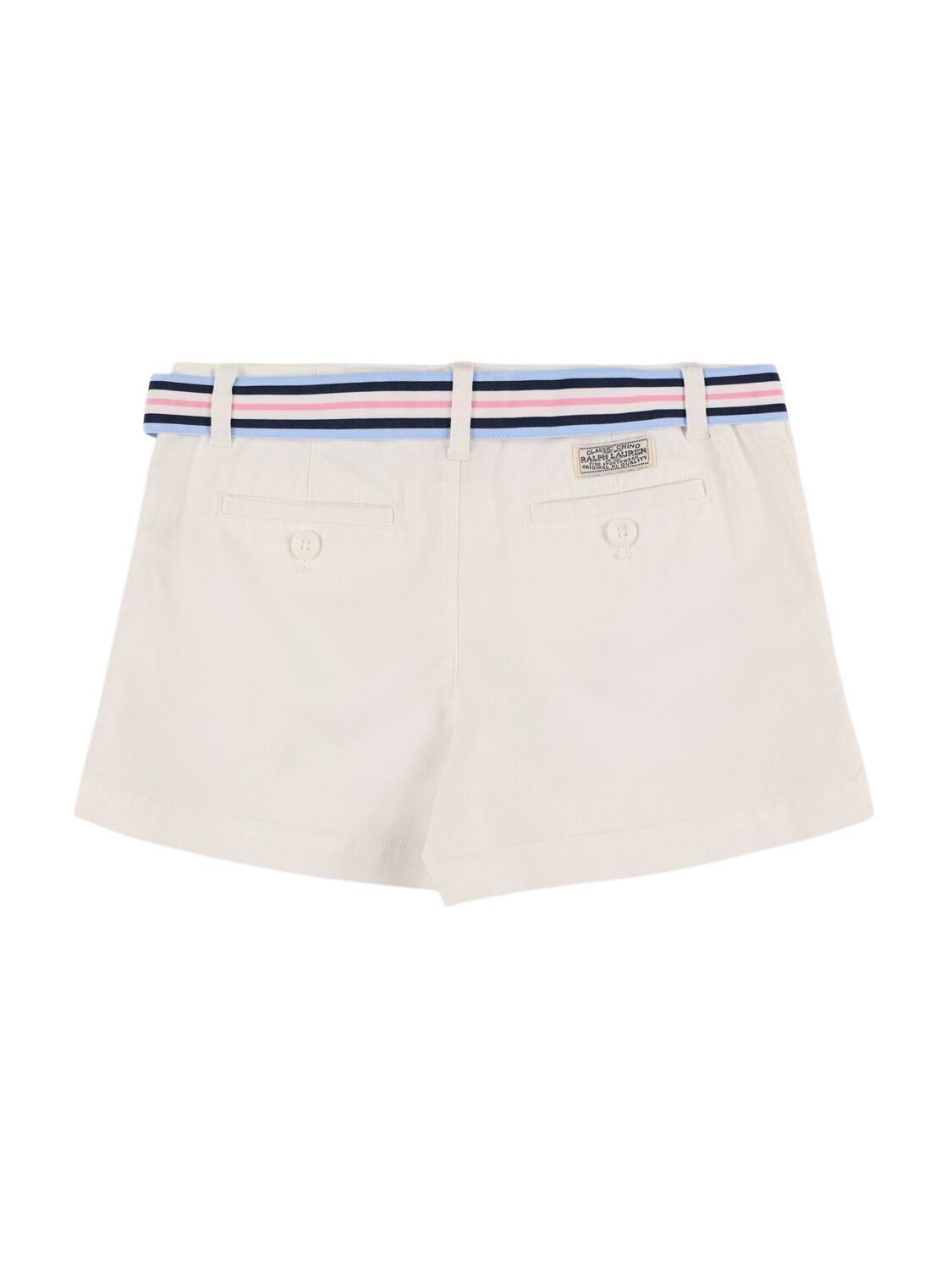 Shop Ralph Lauren Cotton Blend Chambray Shorts In White