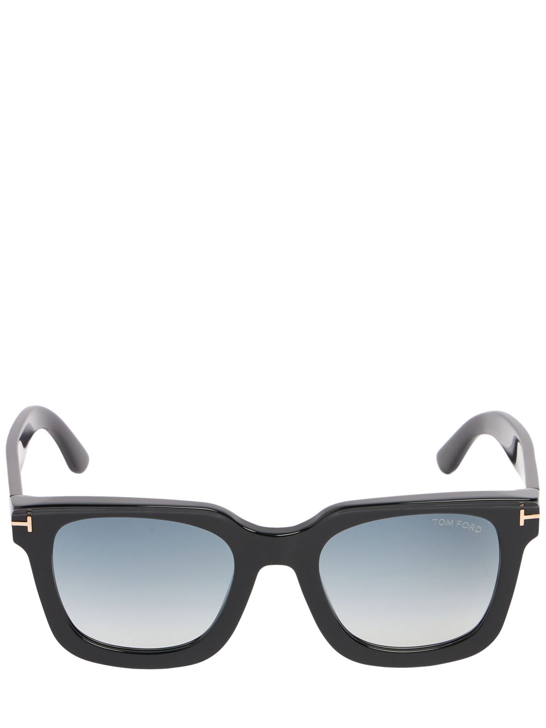 Tom Ford Leigh-02 Acetate Sunglasses In Black,smoke