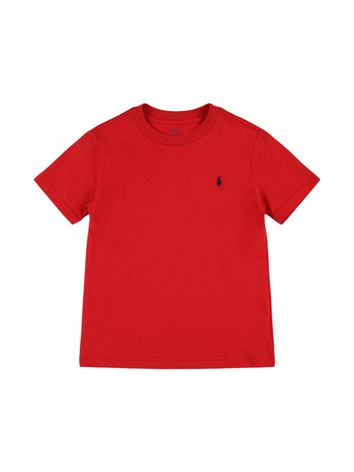 Ralph Lauren Kids' Logo Embroidered Cotton Jersey T-shirt In Red
