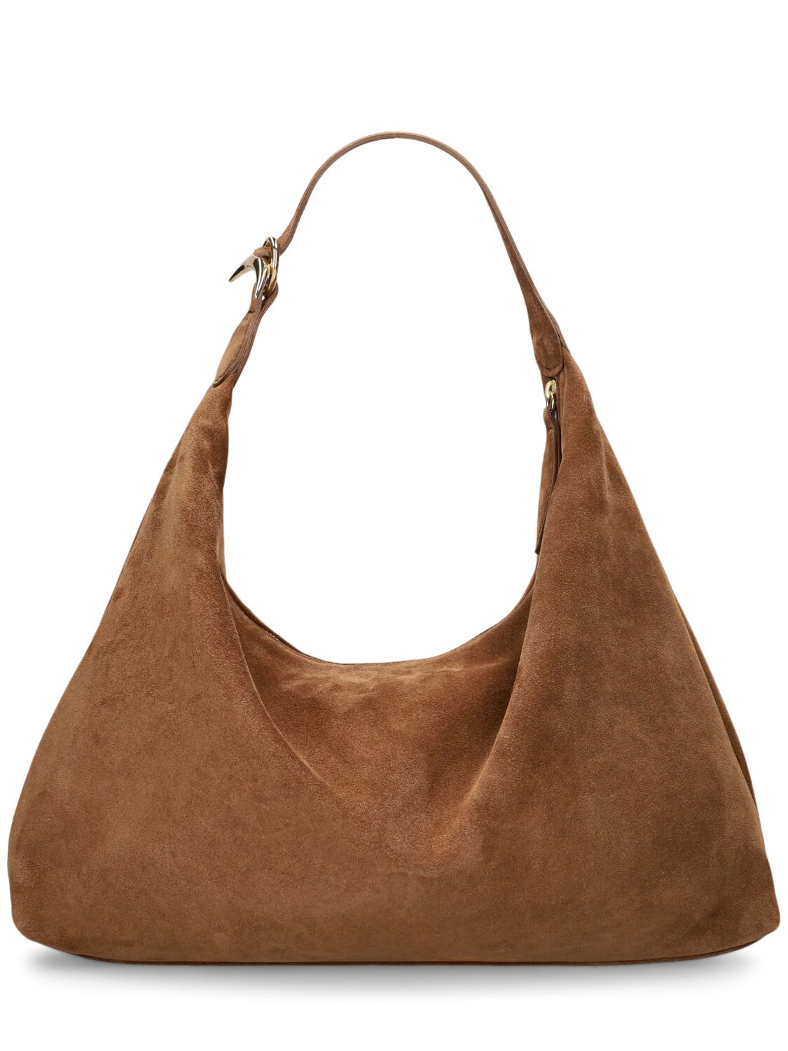 Shop Little Liffner Pillow Suede Shoulder Bag In Brown