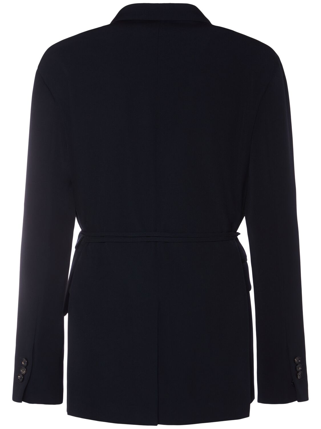 Shop Bottega Veneta Compact Wool Gabardine Blazer In Midnight Blue