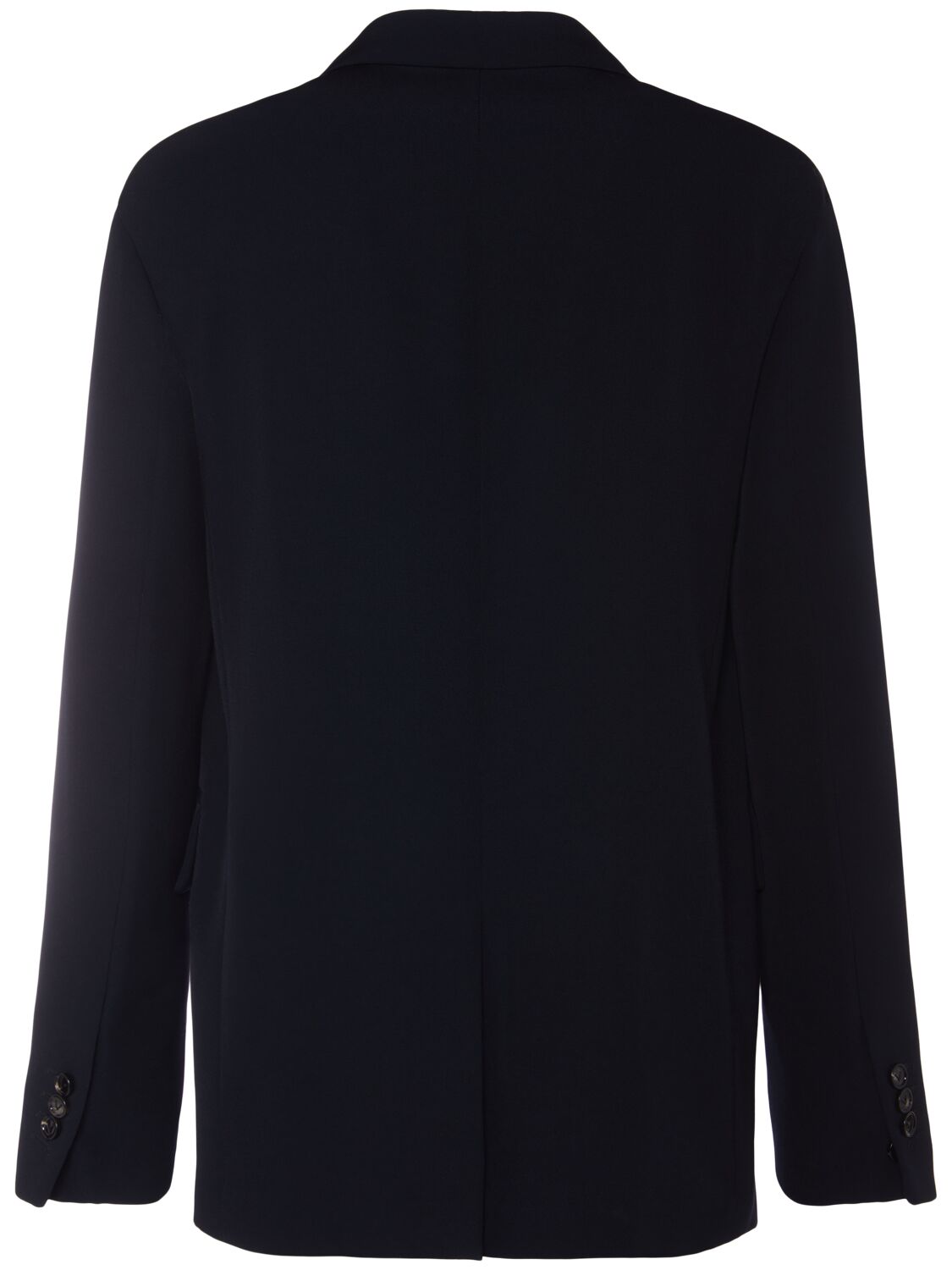 Shop Bottega Veneta Compact Wool Gabardine Blazer In Midnight Blue