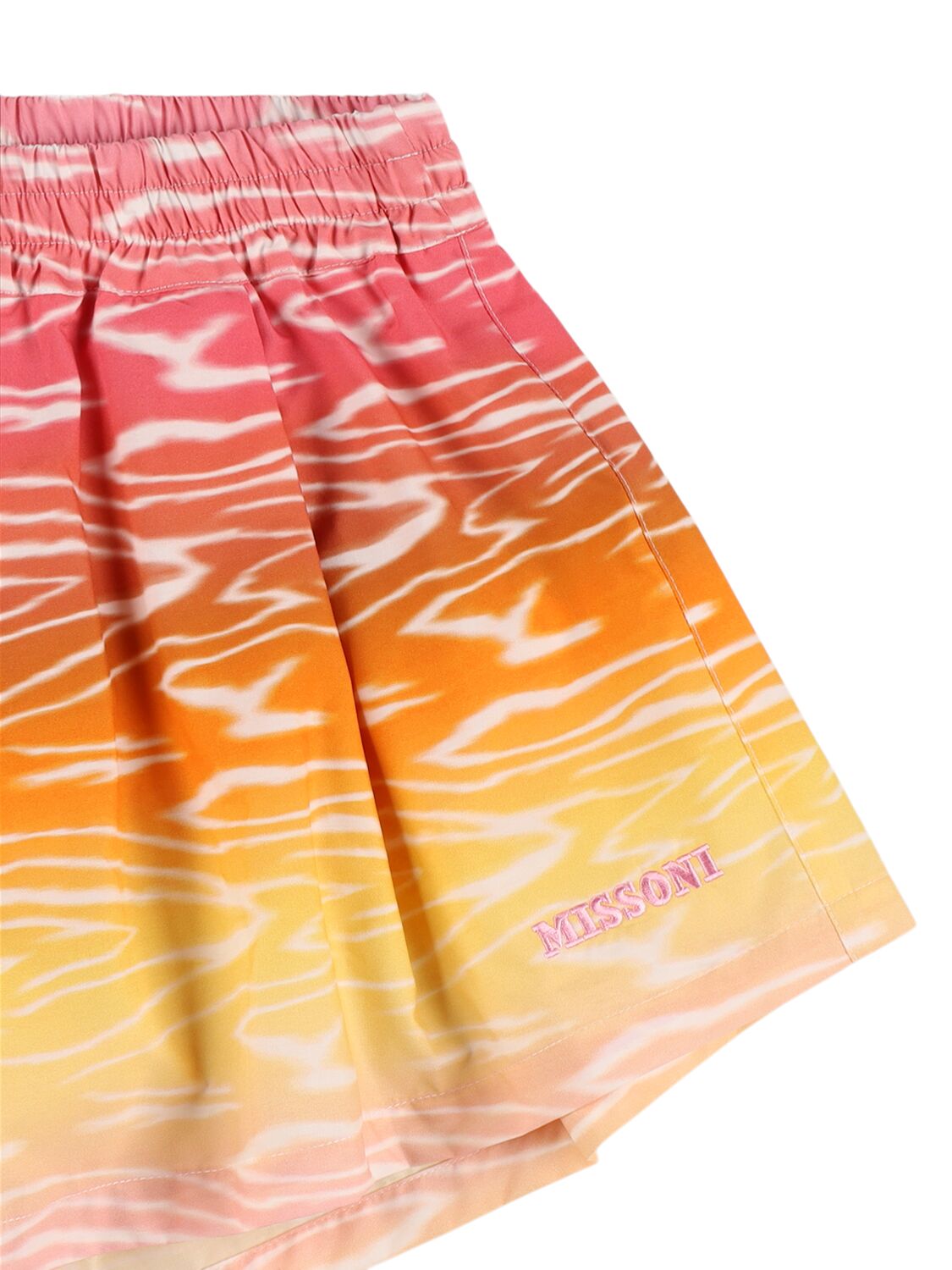 Shop Missoni Cotton Poplin Printed Shorts In Pink,multi