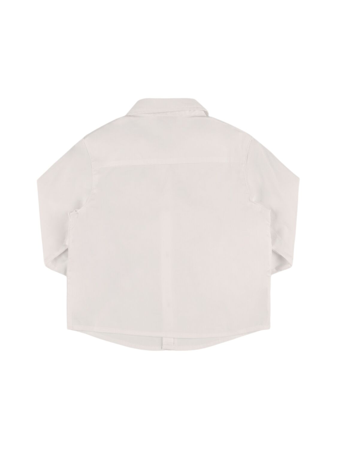 Shop Emporio Armani Cotton Blend Poplin Shirt In White