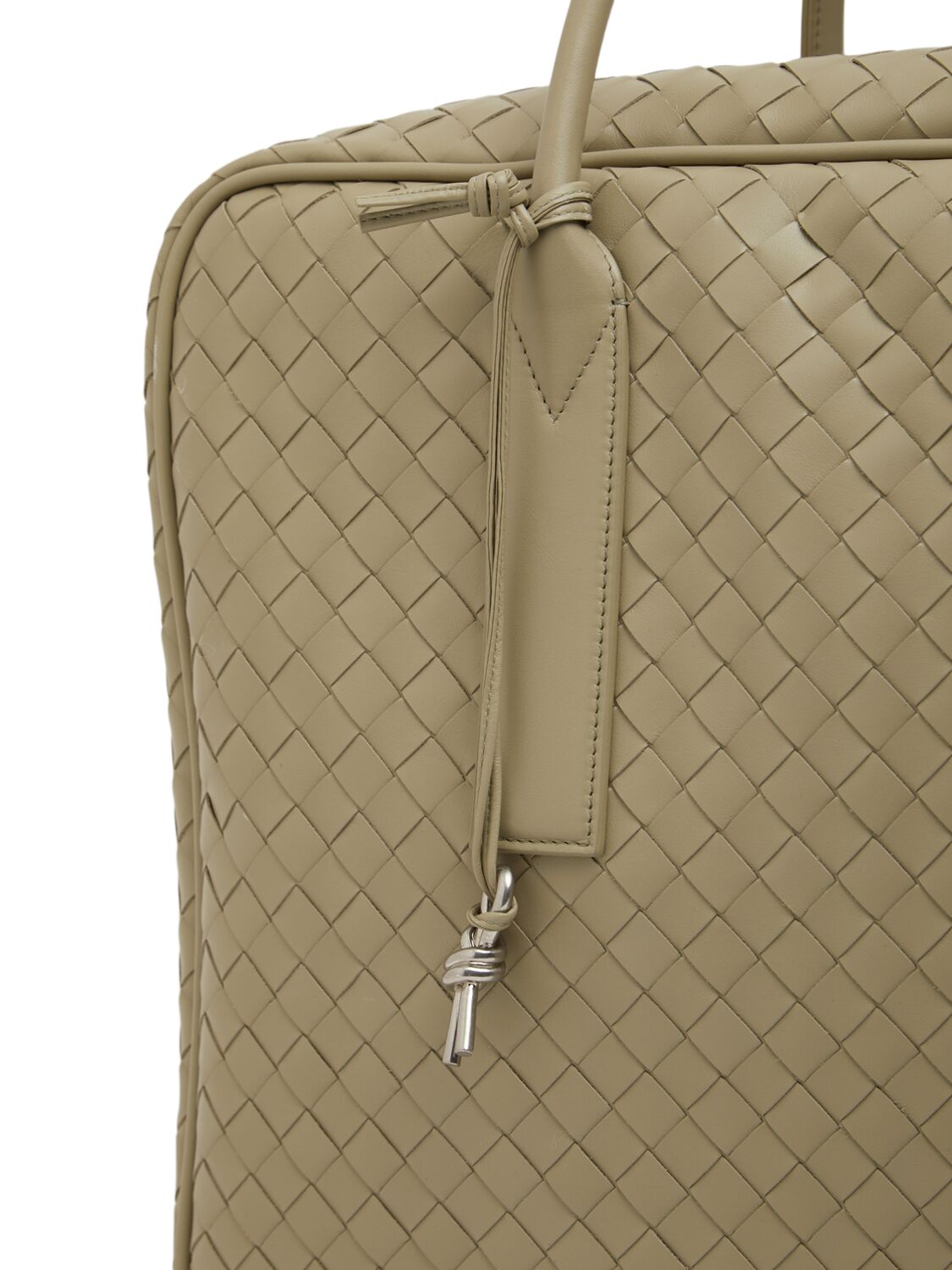 Shop Bottega Veneta Getaway Large Leather Weekender Bag In Travertine