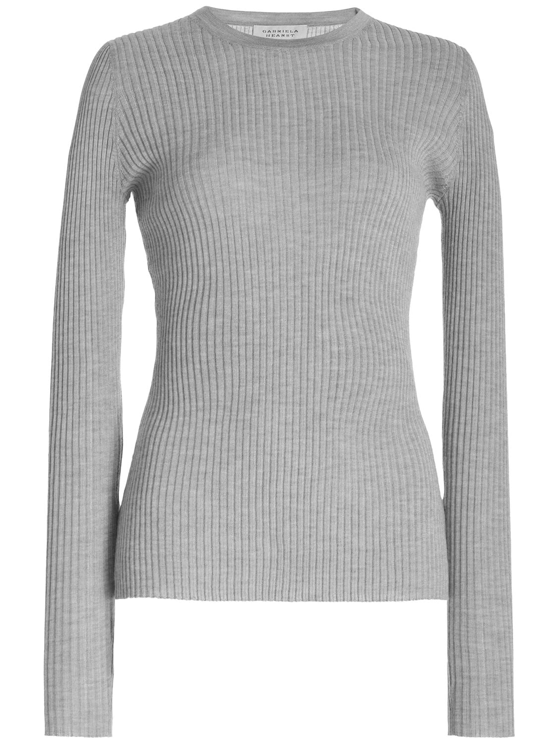 Shop Gabriela Hearst Browning Ribbed Cashmere & Silk Sweater In Grey