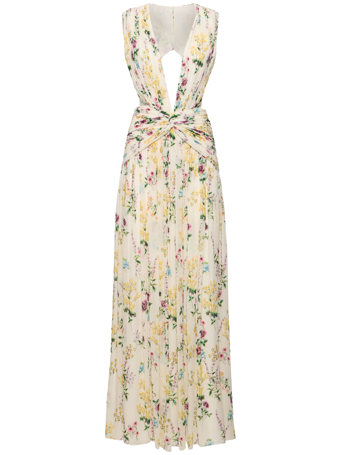Image of Martina Printed Georgette Long Dress
