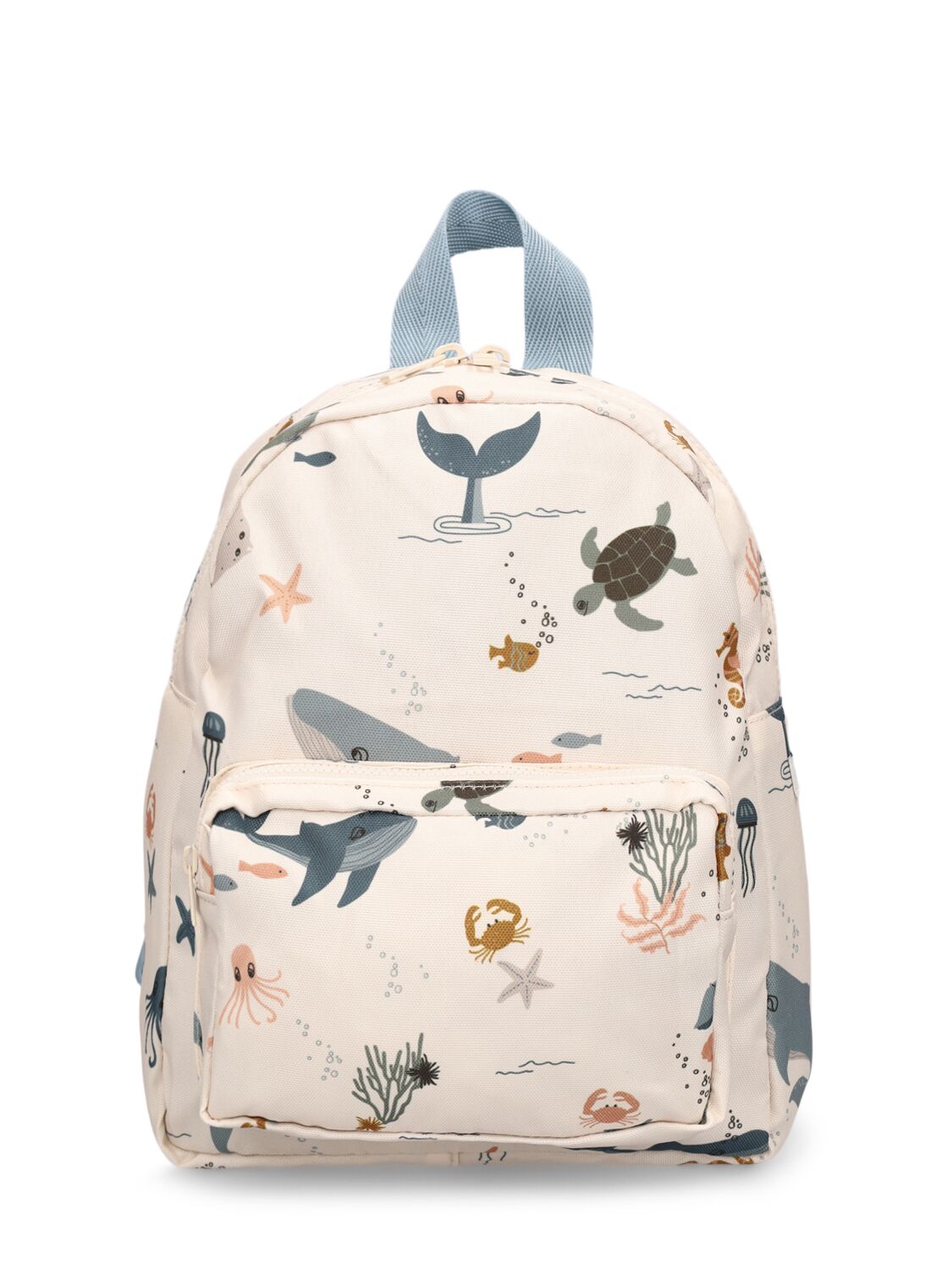 Liewood Kids' Sea Print Recycled Nylon Backpack In White