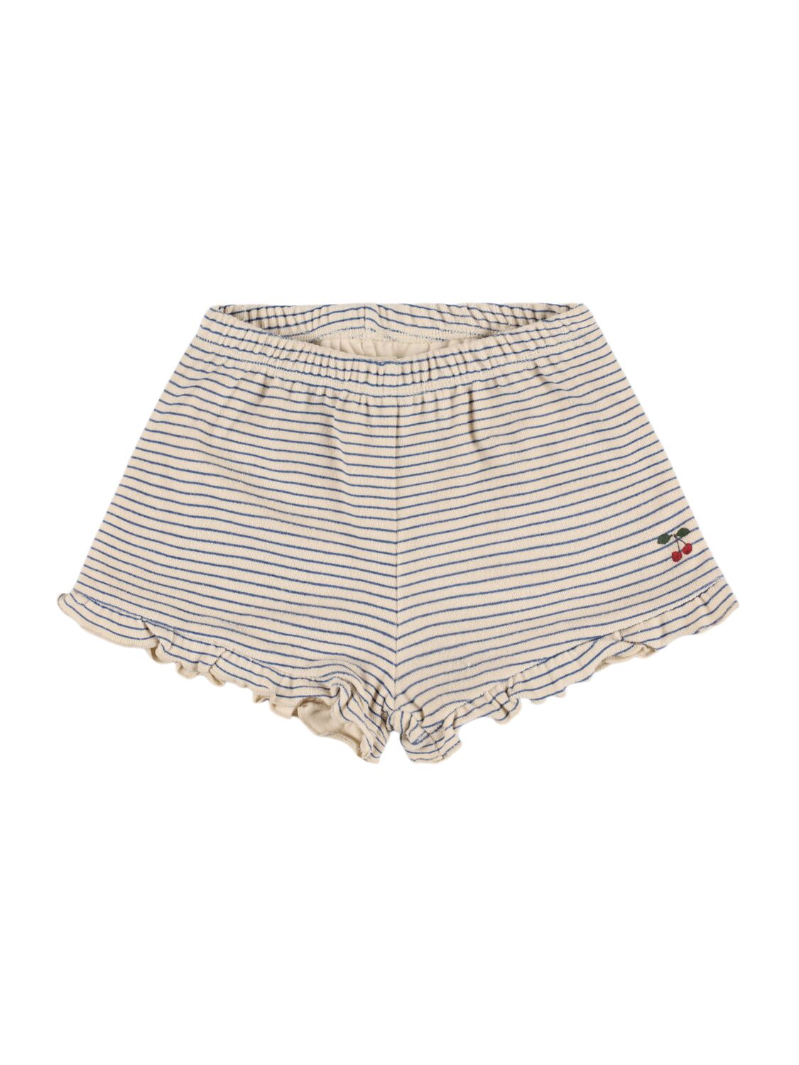 Image of Striped Organic Cotton Jersey Shorts