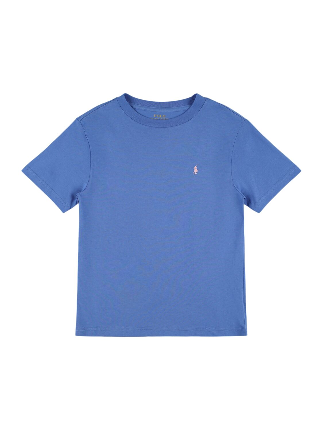 Ralph Lauren Babies' Logo Embroidered Cotton Jersey T-shirt In Blue