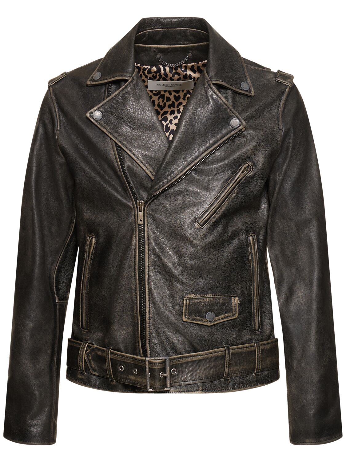 Chiodo Distressed Bull Leather Jacket