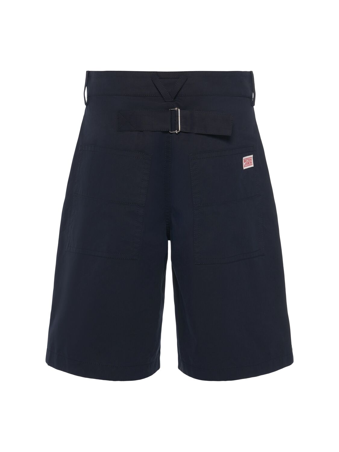 Shop Bottega Veneta Light Cotton Twill Cargo Shorts In Midnight Blue