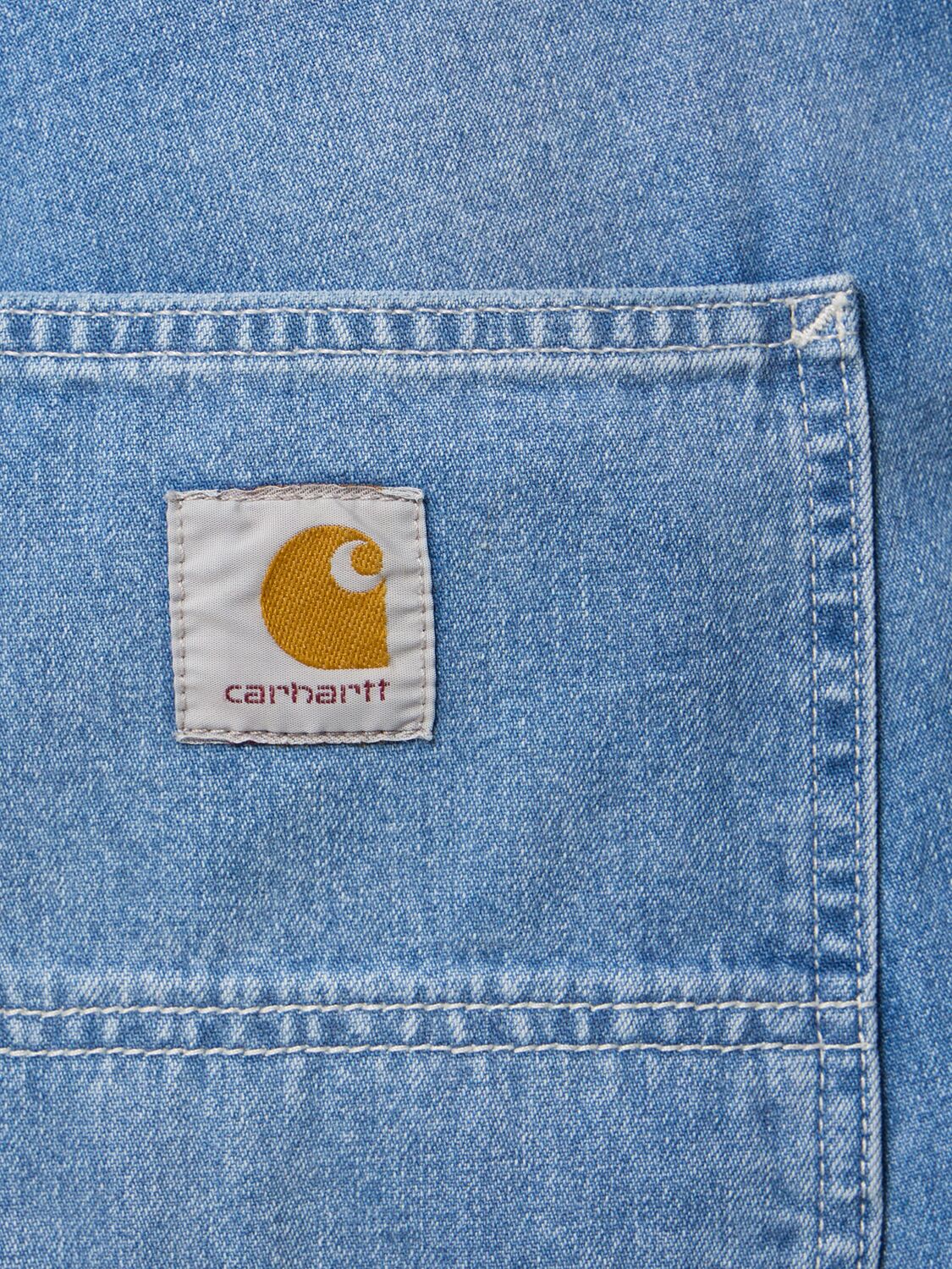 Shop Carhartt Simple Light True Washed Shorts In 블루