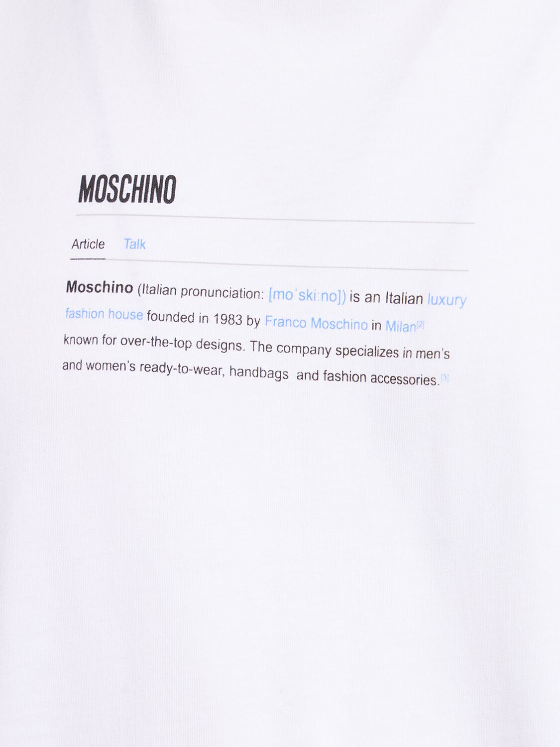 Shop Moschino Archive Graphis T-shirt In White