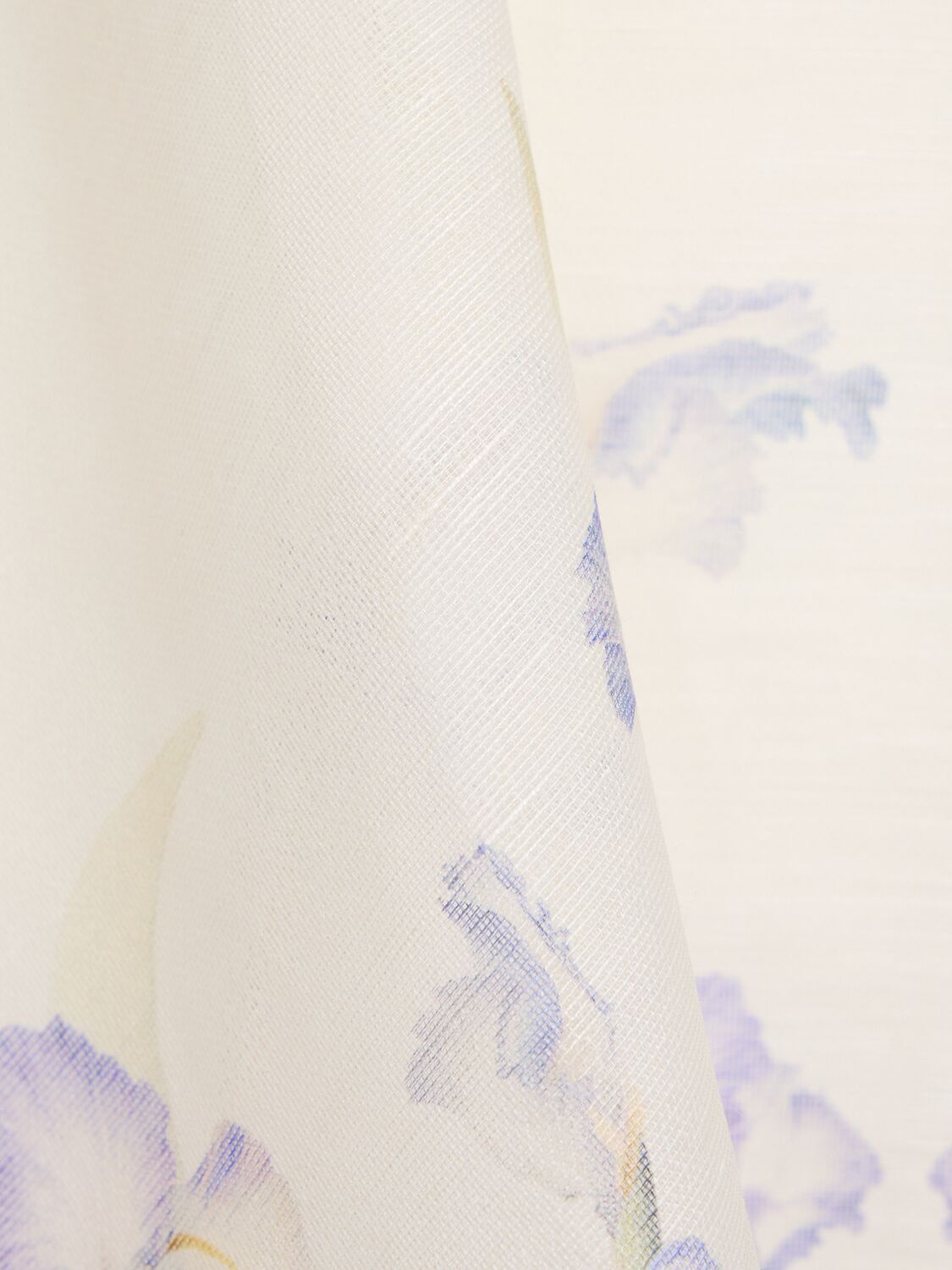 Shop Zimmermann Natura Belted Linen Silk Mini Dress In Multi Ivory