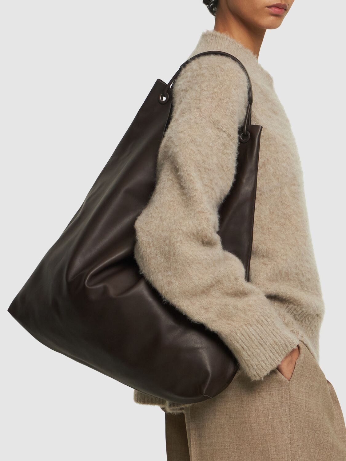 The Row Bindle Leather Tote Bag - Tote Bags - BeyondStyle