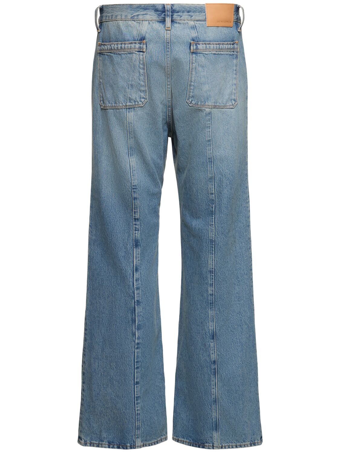 Shop Sunflower Flared Denim Jeans In Light Blue Vintage