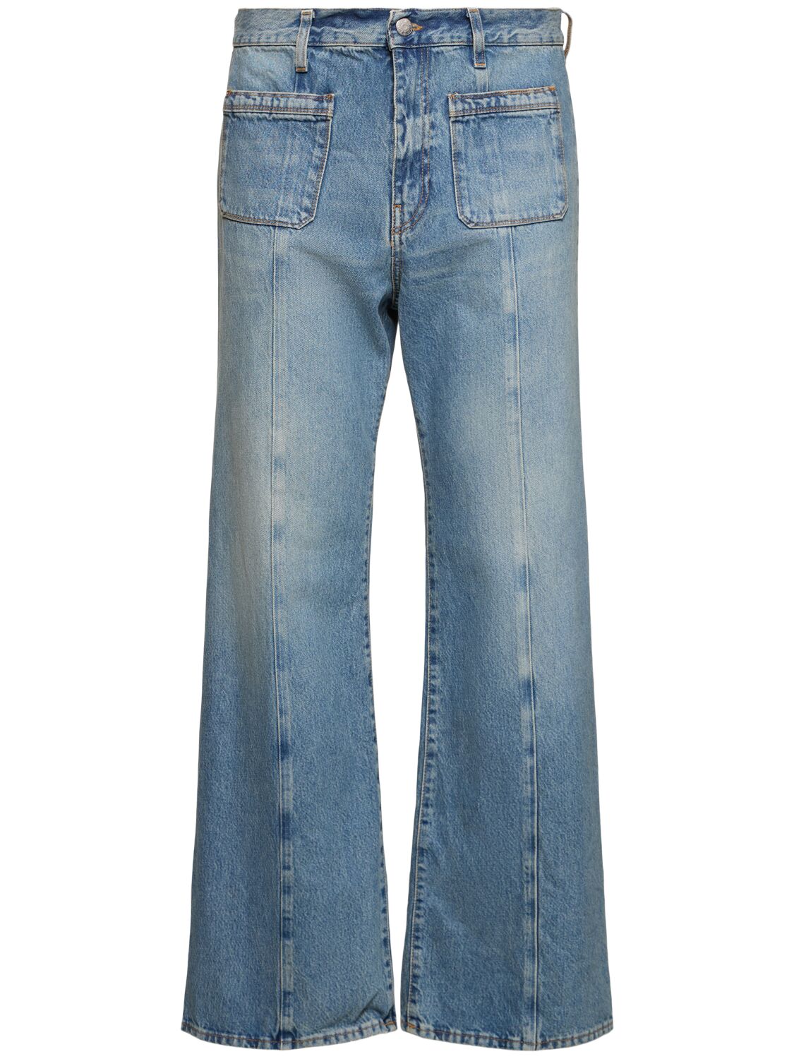 Sunflower High-waisted Flared Jeans In Light Blue Vintage