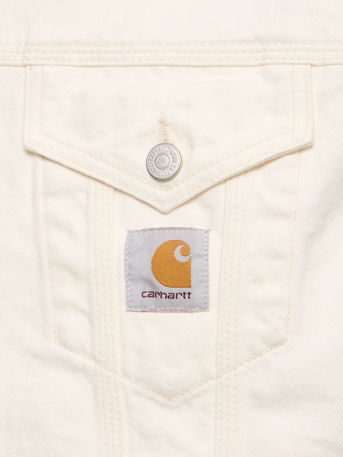 Shop Carhartt Helston Rinsed Jacket In White Rinsed