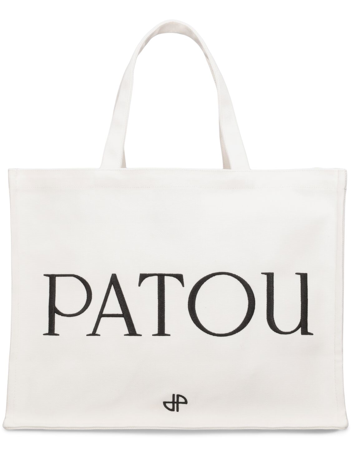 Patou Large  Canvas Tote Bag In White