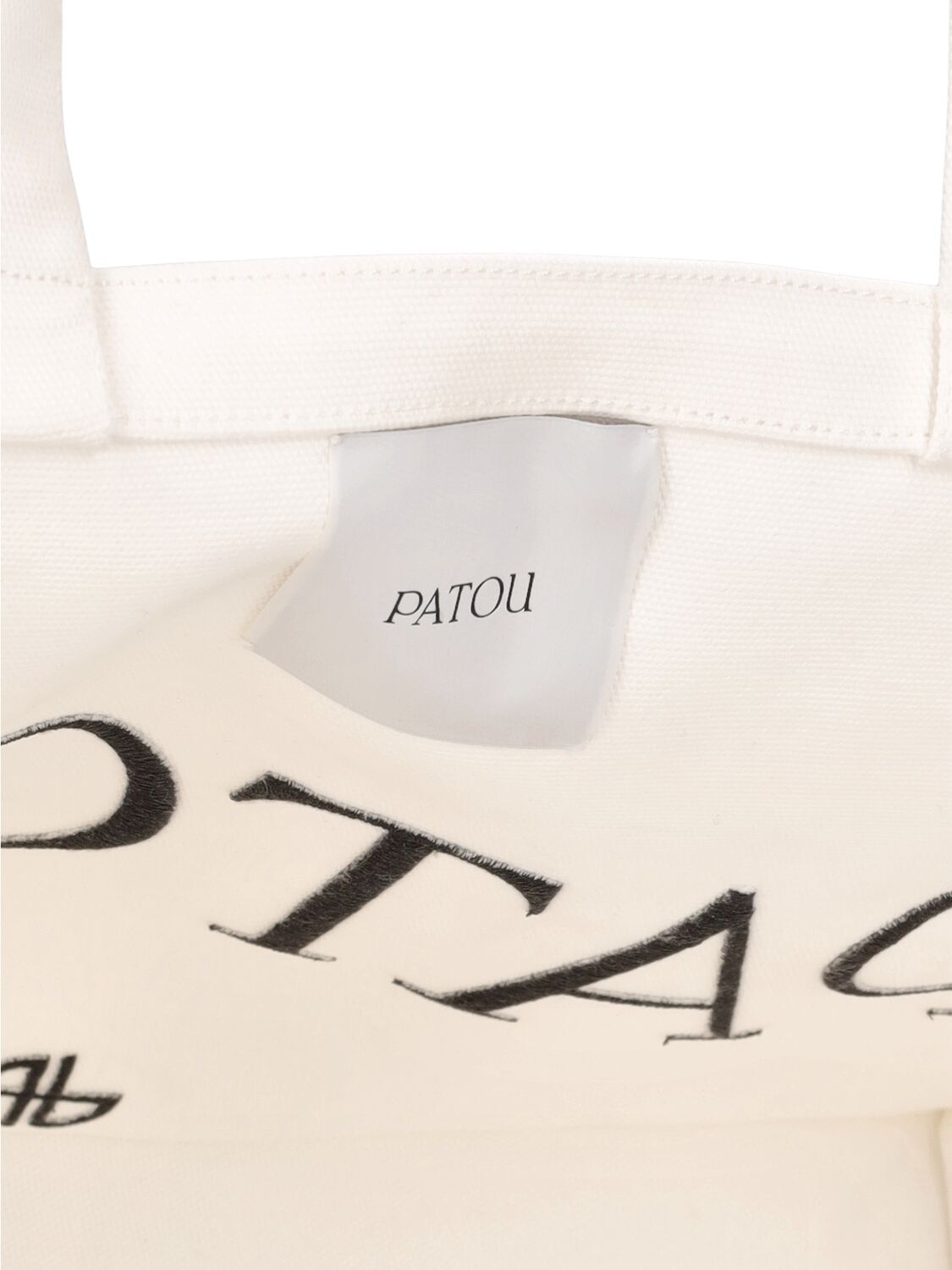Shop Patou Large  Canvas Tote Bag In White