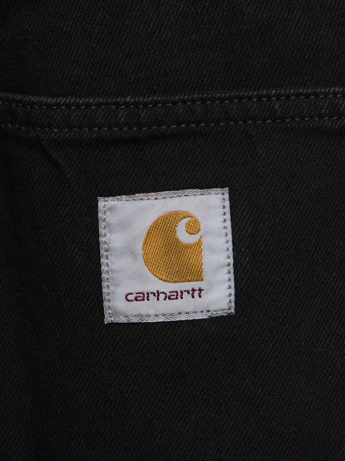 Shop Carhartt Landon Shorts In Rinsed Black