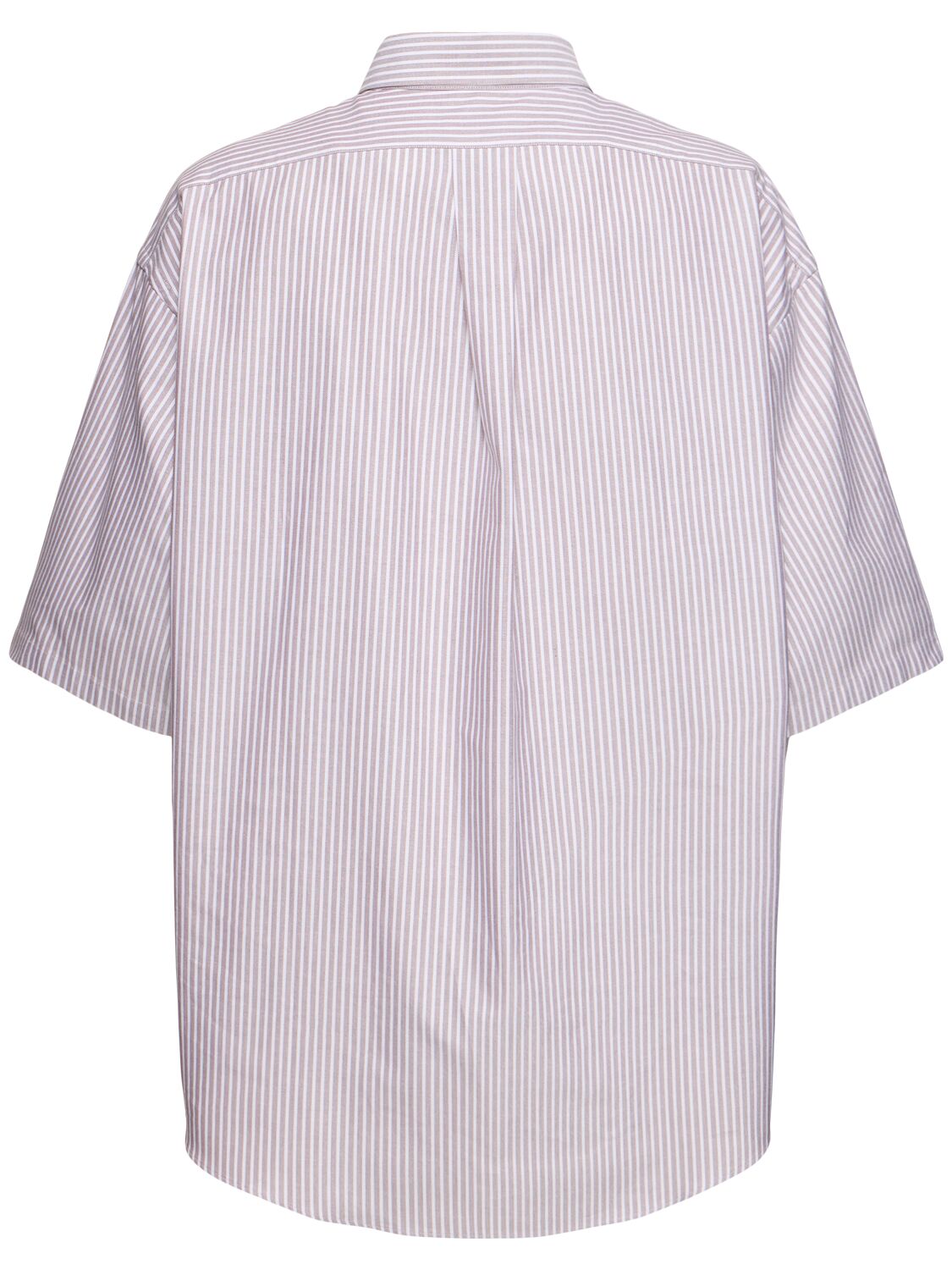 Shop Hed Mayner Pinstriped Heavy Cotton Shirt In 블루