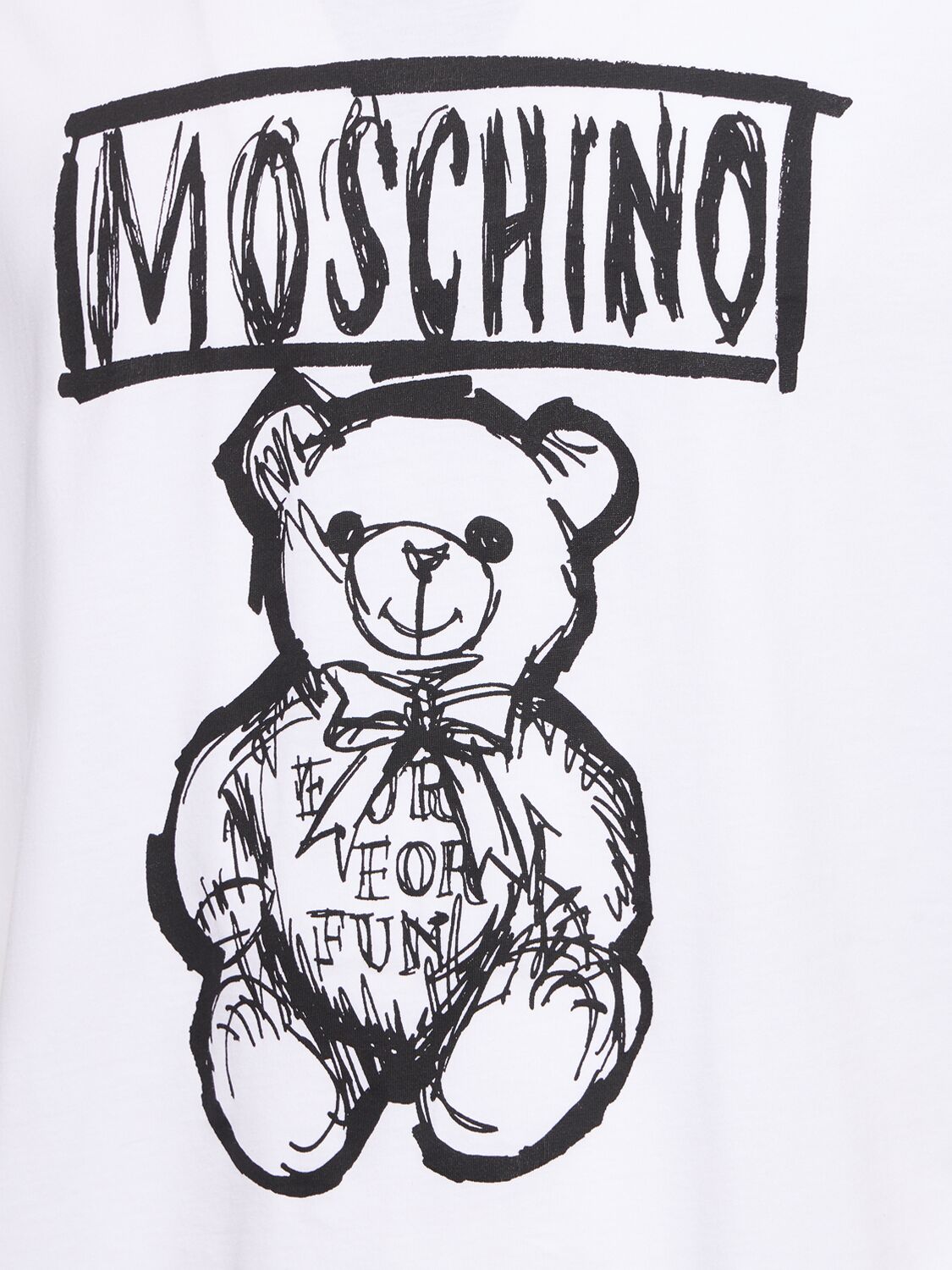 Shop Moschino Teddy Short Sleeve T-shirt In 白色