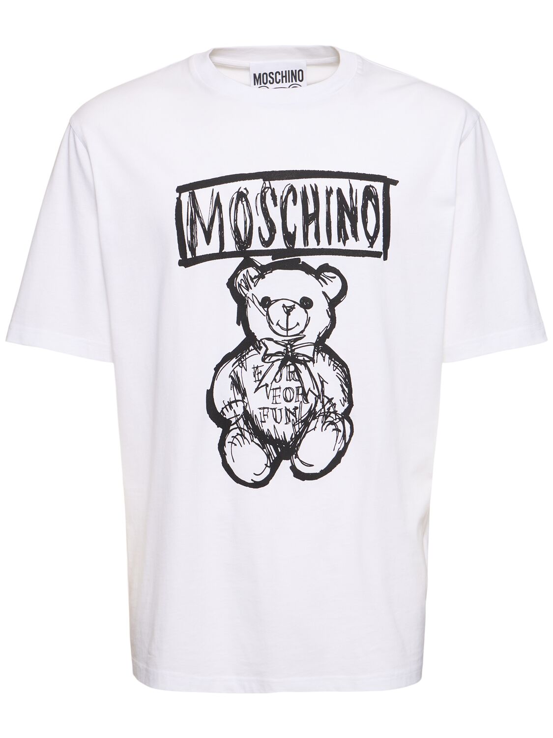 Shop Moschino Teddy Short Sleeve T-shirt In 白色