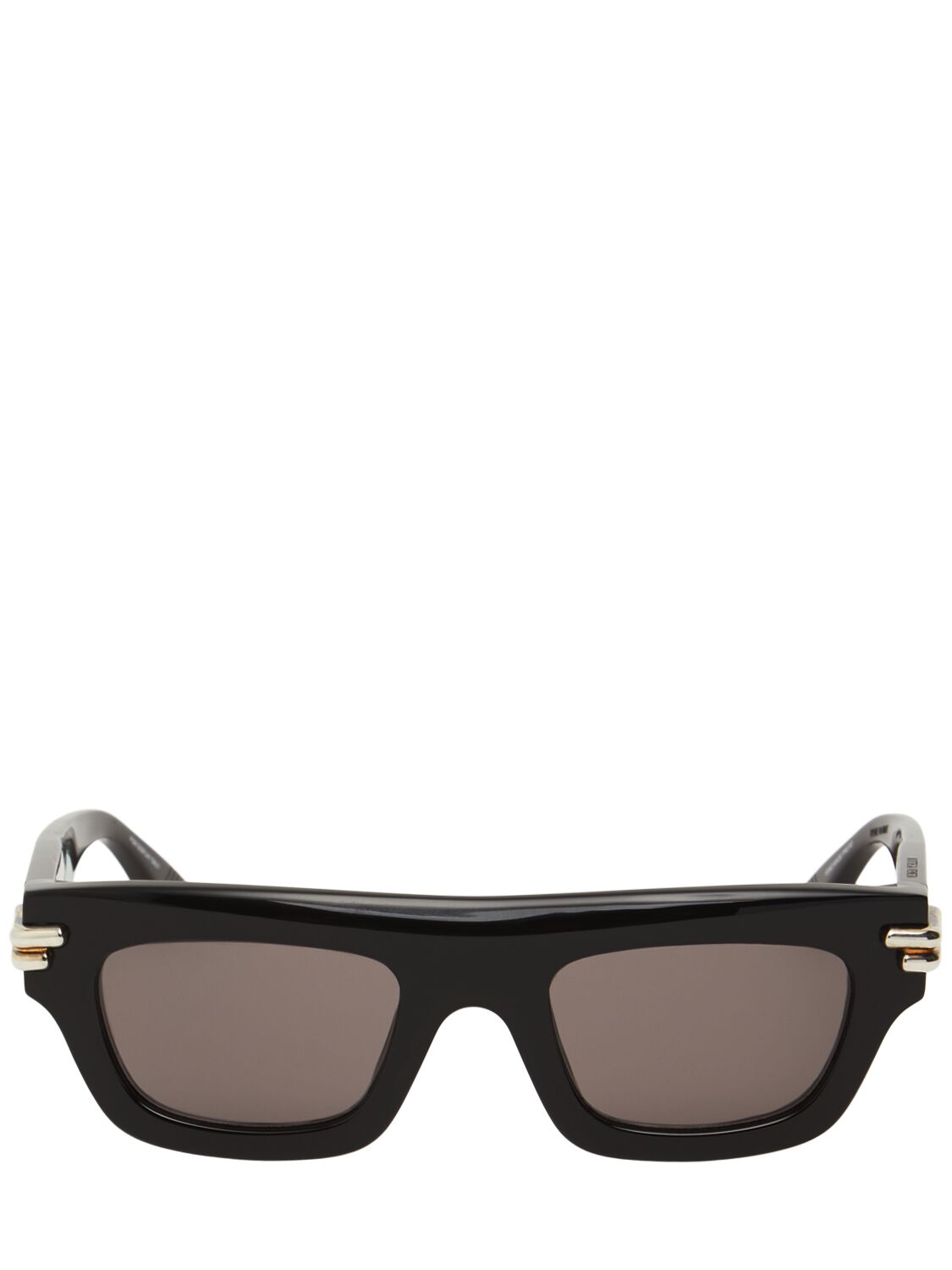 Bottega Veneta Bv1321s Mitre Acetate Square Sunglasses In Black