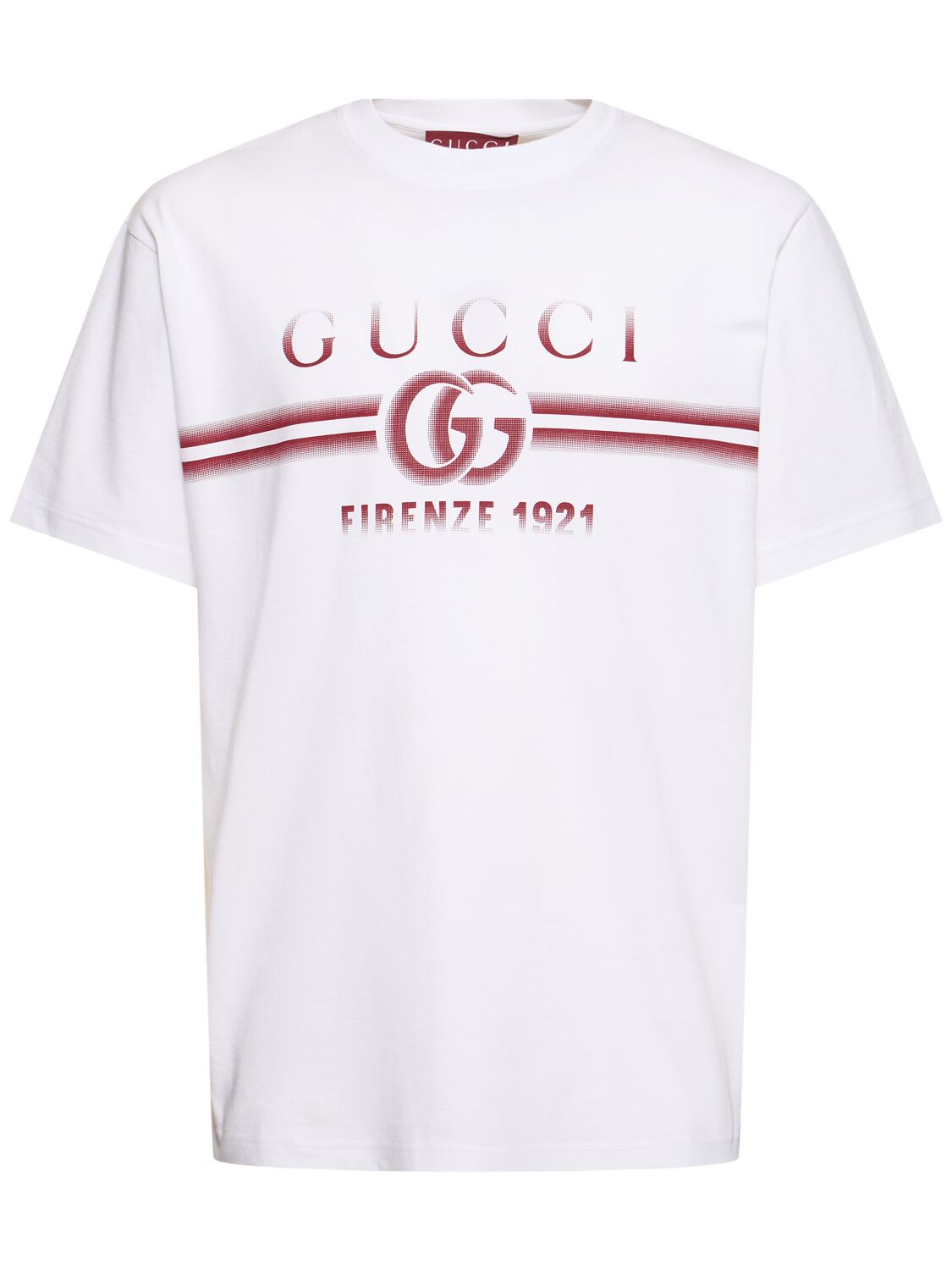 Image of Gucci Printed Cotton Jersey T-shirt