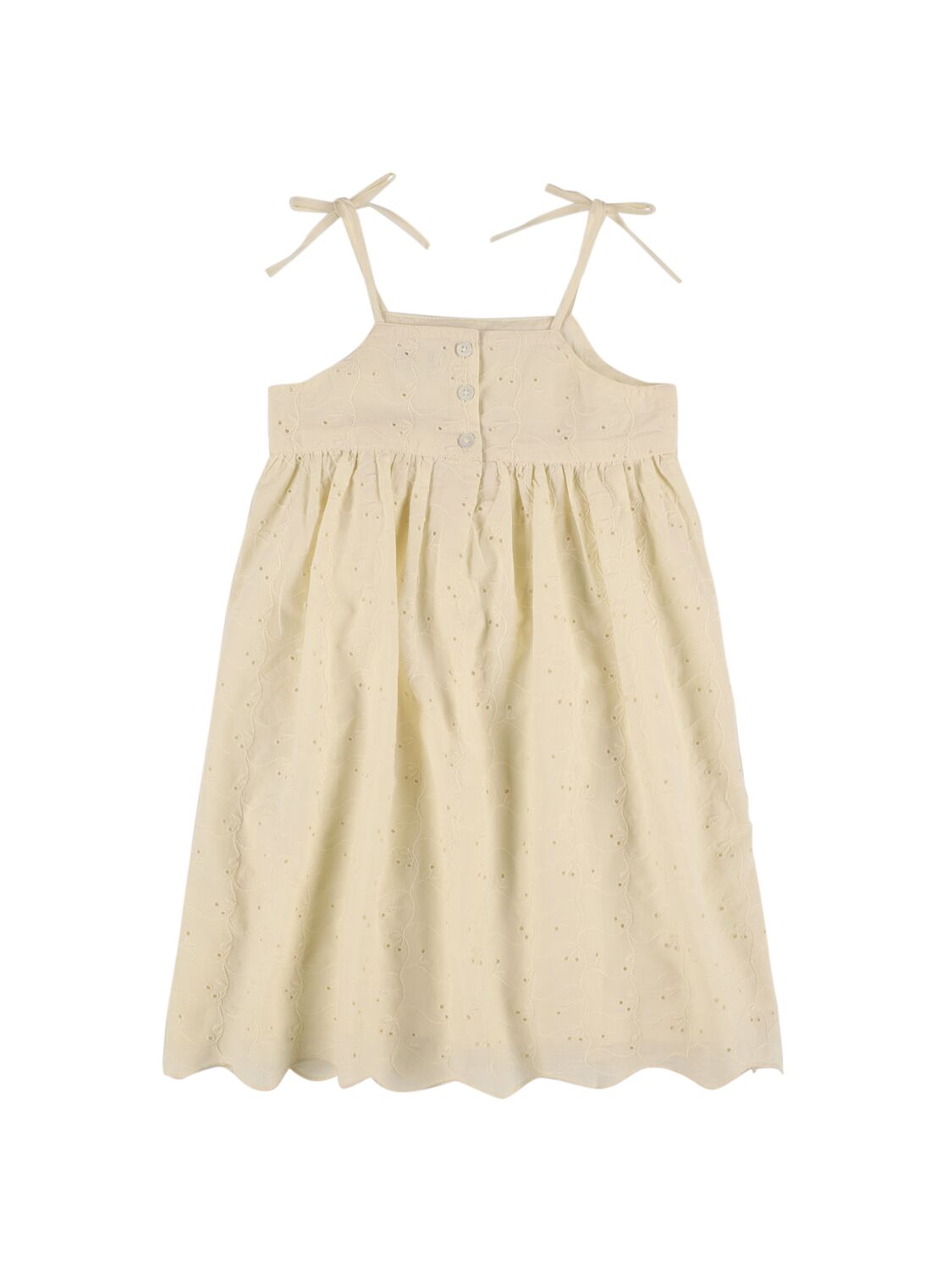 Liewood Kids' Broderie Anglaise Organic Cotton Dress In Off White