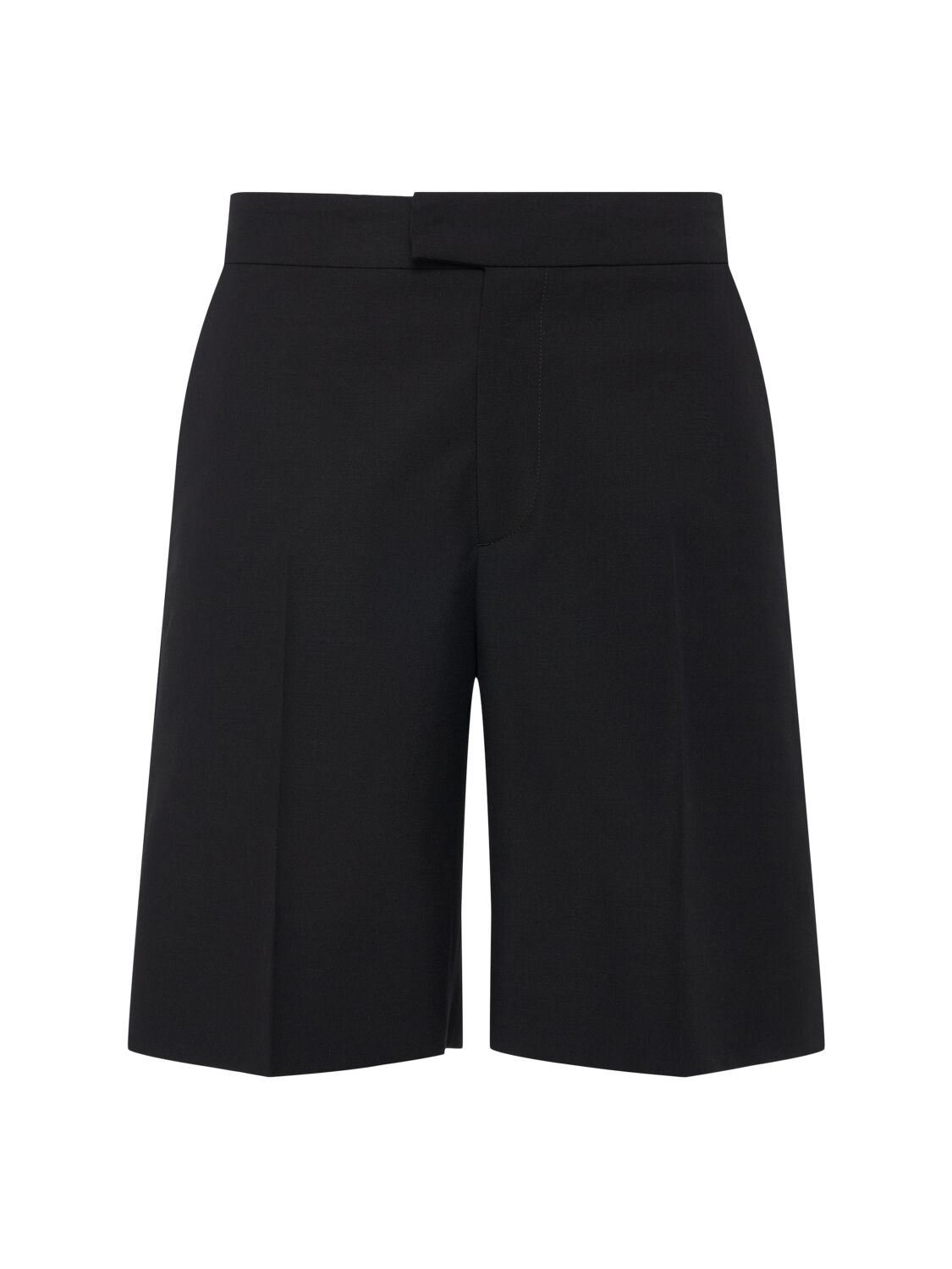 Alexander Mcqueen Cotton & Mohair Shorts In Black