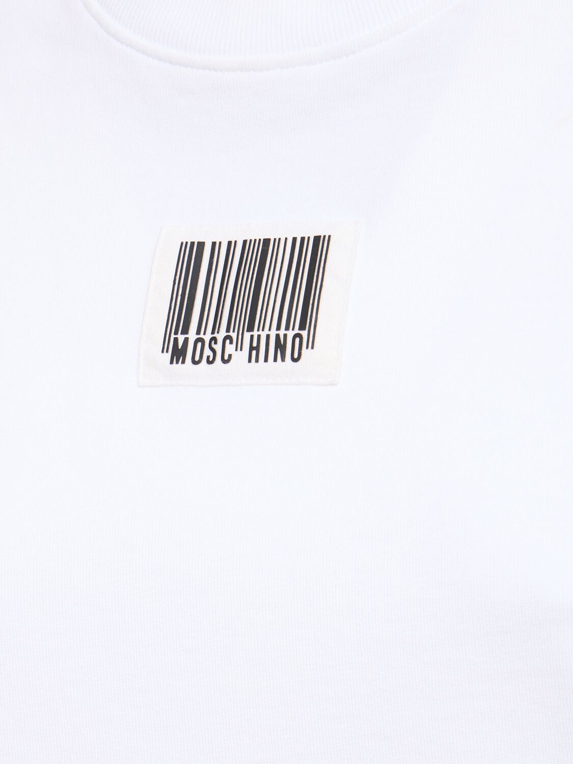 Shop Moschino Cotton Jersey T-shirt In White