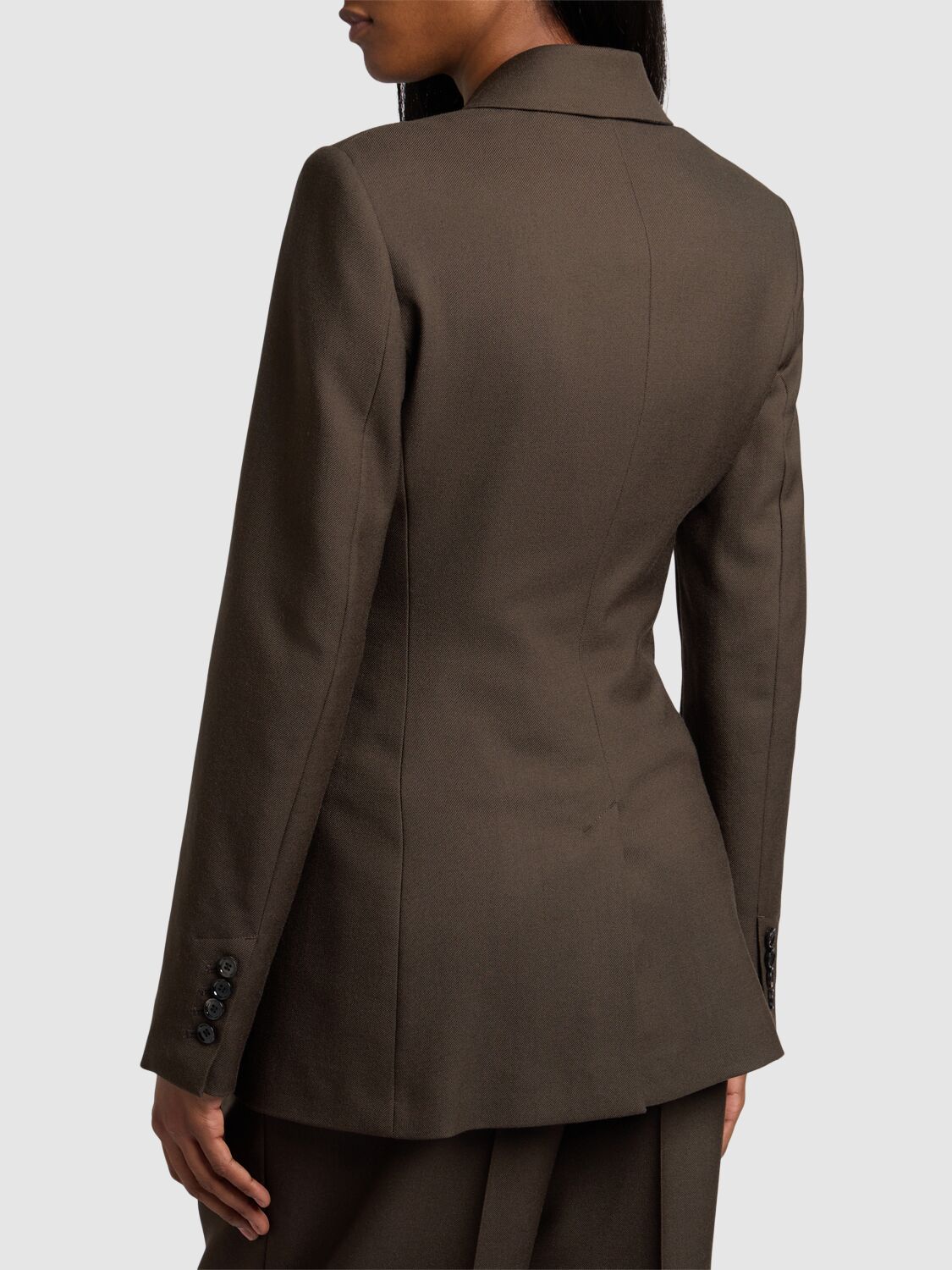 Shop Ami Alexandre Mattiussi Double Breasted Wool Jacket In Brown