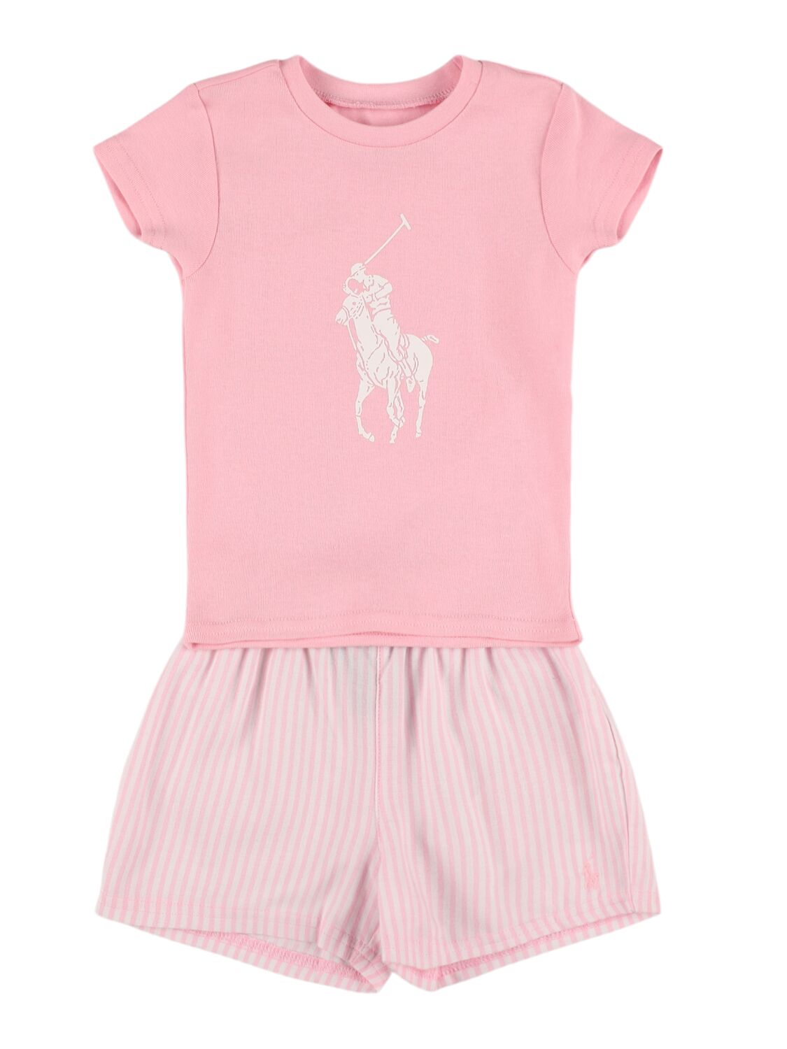 Ralph Lauren Kids' Cotton Jersey T-shirt & Shorts In Pink