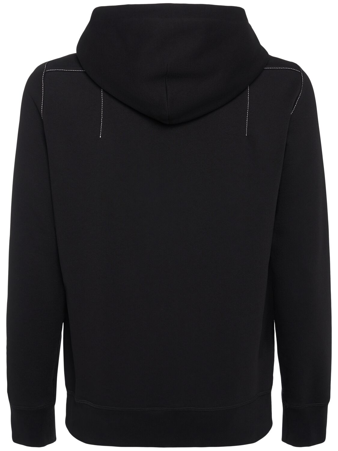 Shop Alexander Mcqueen Cotton Loopback Zip-up Hoodie In Black